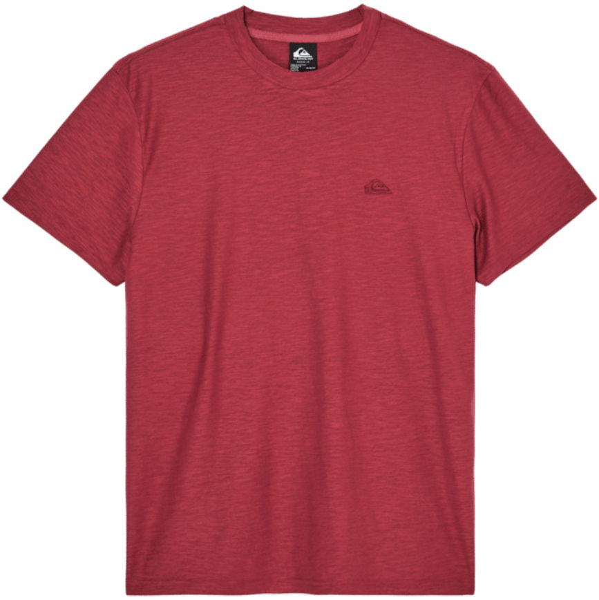 2026 Quiksilver Mens Slub Roundneck T-Shirt EQYKT04391 - Oxblood Red